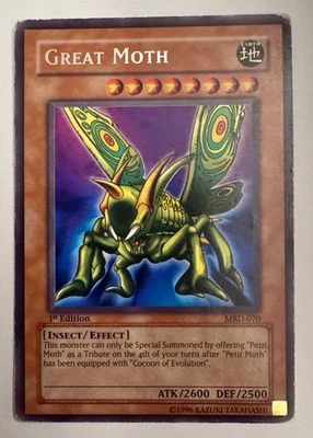Yu-Gi-Oh! Great Moth — MRD-070 - 1st Edition - HP - Metal Raiders Rare NA Print - Image 1 of 2