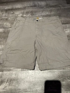 Carhartt Men's Size 38 Beige Canvas Utility Shorts relaxed fit in EUC - Picture 1 of 6