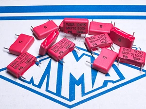 25Pcs MKP 10 0,015µF WIMA 0.015uF 15nF 5% 1000VDC PP Film Capacitor P:15mm - Picture 1 of 5