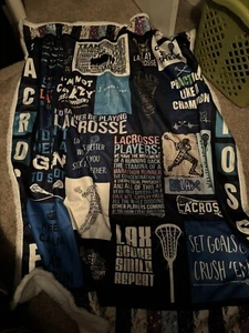 Lacrosse Blanket For Boys /Lacrosse Gifts - Picture 1 of 2