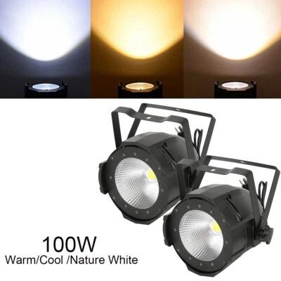 2PCS 100W Par Light COB LED DMX Audience Blinder Light Stage DJ Party Light US - Image 1 of 4