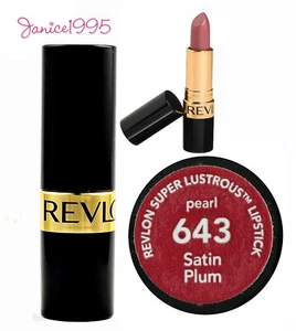 REVLON Super Lustrous Lipstick Pearl #643 SATIN PLUM - Picture 1 of 1