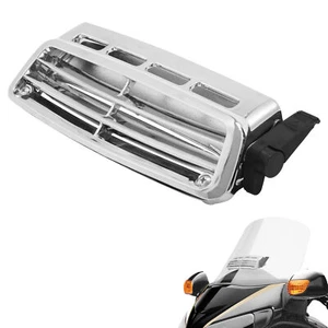 Chrome Windshield Windscreen Air Vent Fit For Honda Goldwing 1800 GL1800 2001-17 - Picture 1 of 14
