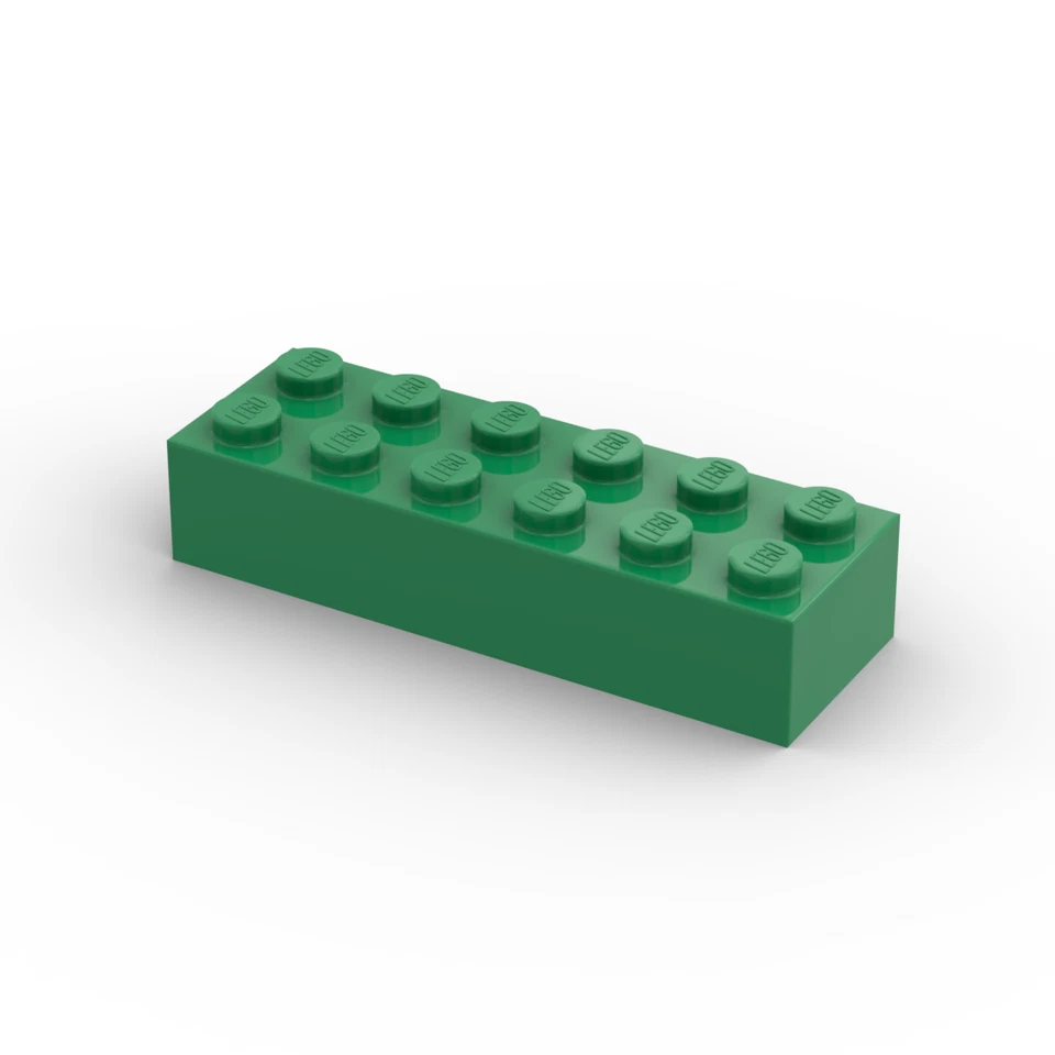 Lego 5x Basic Steine 2x6 bricks 2456 grün green - Bild 1 von 1