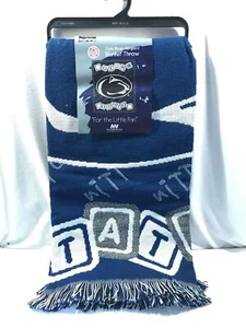Penn State throw, 36" x 48" jacquard, blue white kids blanket - Picture 1 of 6