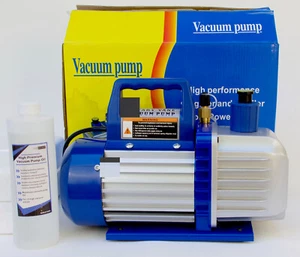 Vivohome 110V 1/2 PS 5 CFM Zweistufige Drehschieber HVAC Luft Vakuumpumpe mit Öl - Bild 1 von 3