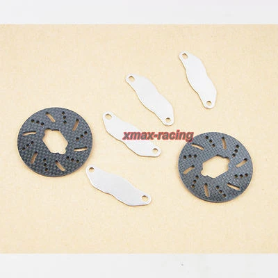 Stainless Steel Brake and Carbon Fiber Plate Fits Losi 5ive T 5T Rovan LT XMAX - Image 1 of 2