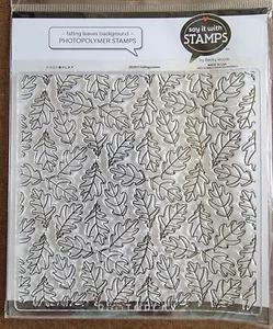 Photoplay Say it w/Stamps - Falling Leaves - Photopolymer Cling stamp set, NIP - Picture 1 of 1