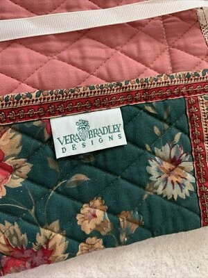 Vera Bradley Retired Rare Greenbriar Book Cover Quilted USA - Image 1 of 4