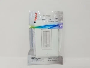  Legrand-On-Q WP1014WHV1 Cable Access Wall Plate White - Picture 1 of 7