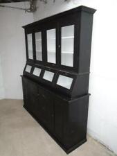 A Reclaimed Pine 4 Door Painted Black Shop Fitting / Kitchen Dresser