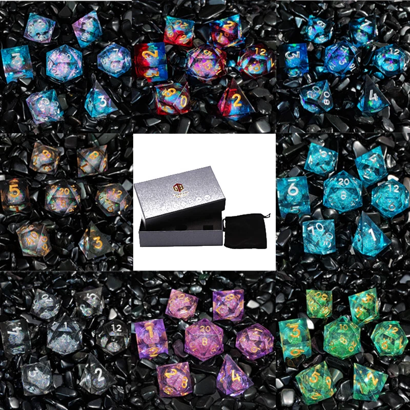 Poly Dice Set - Liquid Core (Select Colour) D&D RPG DND Dungeons and Dragons - Image 1 of 1