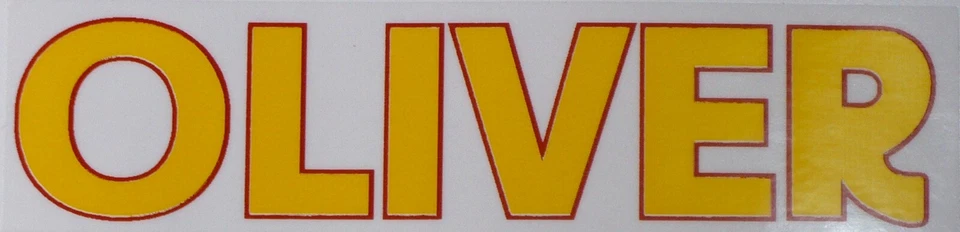 6" DECAL for OLIVER Pedal Tractor Wagon, Yellow, Red Outline, Adhesive OP125 - Image 1 of 1