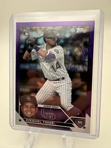 2023 Topps Series 2 #651 Ezequiel Tovar RC Color Match Purple Foilboard /799 HOT - Picture 1 of 3