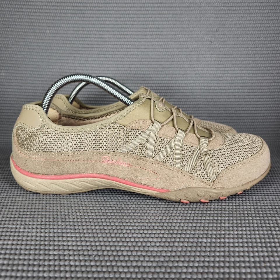 Skechers Breathe Easy Mujer Talla 11 Crema Calce Relajado Sin Cordones Tenis Zapatos Foto 1 de 4
