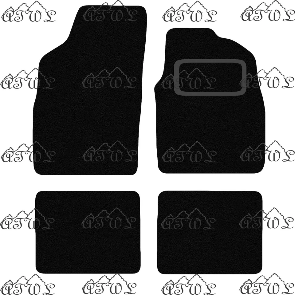 FITS FIAT PANDA 2003 TO 2012 TAILORED BLACK CARPET CAR FLOOR MATS SET (4 PCS) - Image 1 of 4