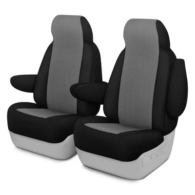 For Toyota Tacoma 05-08 GrandTex 1st Row Gray w Black Custom Seat Covers Foto 1 de 2
