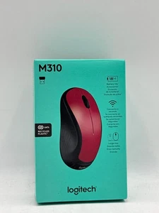 Logitech M310 910-002486 Wireless Laser Mouse Flame Red Gloss 324176 - Picture 1 of 6