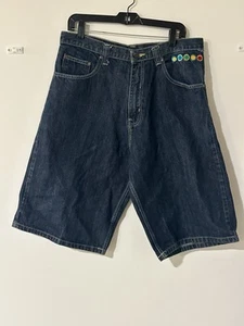 Coogi Vintage Men’s Bold Graphics On Pockets Denim Shorts Size 34 - Picture 1 of 10