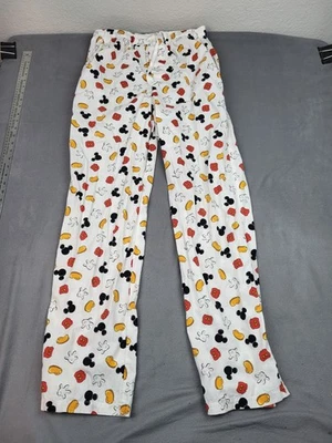 Pantalones de pijama de Mickey Mouse de los parques de Disney para hombre pequeños blancos AOP holgados cómodos salón Foto 1 de 4