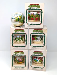 Vintage 1990 Teenage Mutant Ninja Turtles TMNT Satin Ornaments Mirage Studios - Picture 1 of 11