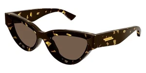 Bottega Veneta BV1249S 002 Havana Brown Lens Women Cateye Sunglasses AUTHENTIC - Picture 1 of 6