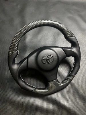 Toyota TRD Customize Carbon Fiber Steering Wheel MK4 MR2 CELICA MR-S Alteeza JZX - Image 1 of 4