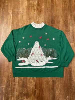 Sudadera Vintage Cottagecore Navidad Vacaciones Naturaleza Estampado Gráfico Adulto XL Foto 1 de 4