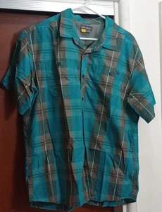 EDDIE BAUER MEN'S SHORT SLEEVE SHIRT  XL GREEN ACTIVE VENTING WICKING - Picture 1 of 4