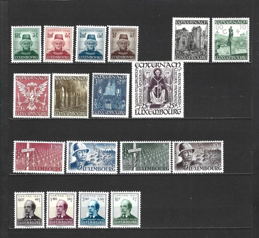 5727 - LUXEMBOURG TIMBRES ANNEE 1947 MH*  cote : 45.50€ - Photo 1/1