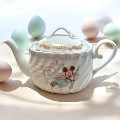 Tetera Disney Sea Minnie Mouse Angel Cerámica Rara Usada Enviada desde Japón Foto 1 de 4