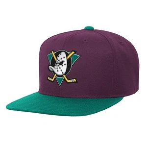 Sombrero Mitchell & Ness Juvenil Granate/Verde Anaheim Ducks Core Team Dos Tonos Snapback - Imagen 1 de 3