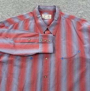 Ryan Michael Shirt Mens Large Pearl Snap Smile Silk Blend Western Cowboy Rodeo - Picture 1 of 8