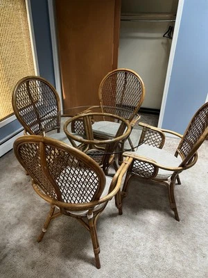 Coastal Island Style Glass Table Set - Image 1 of 4