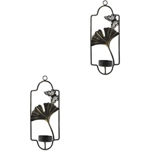 2 PCS Wall Mounted Candle Holder Wall-mounted Candlesticks Vintage Candleholder - Picture 1 of 6