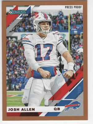 2019 Panini Donruss - Josh Allen #33 V Photo Variations Press Proof Bronze - Image 1 of 2