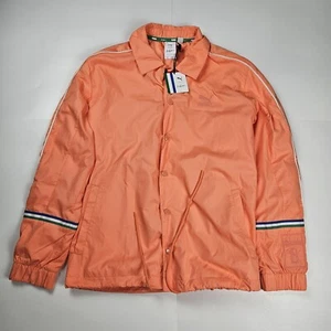 Puma Big Sean Jacket Men's Small Orange Snap Button Track Running Lightweight  - Picture 1 of 15