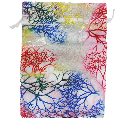White Coral Organza Gift Bags Multiple Sizes in Sets of 20, 50 or 100 - Image 1 of 3