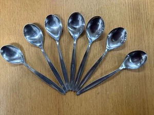 7 WMF Cromargan GERMANY Laurel Teaspoons 7.25” Stainless TRIANGLE - Picture 1 of 3