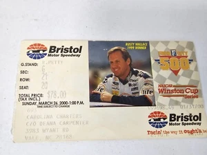 2000 bristol food city 500 ticket stub rusty wallace 50th winston cup win - Picture 1 of 2