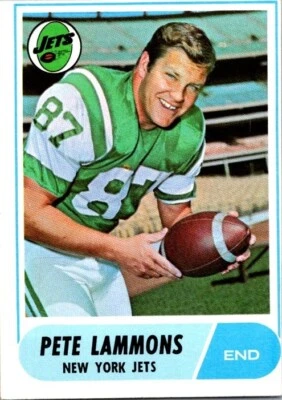 1968 TOPPS FOOTBALL #143 PETE LAMMONS                     NRMT  JA - Image 1 of 2