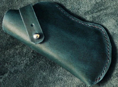 Hombres Mujeres Estuches para Gafas de sol Bolso Bolsillo Cuero de Vaca Bolsa Sujeción Azul 735 Foto 1 de 4