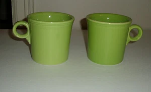 2 HLC  FIESTA RING HANDLE LIME GREEN 3 1/2" MUGS - Picture 1 of 7