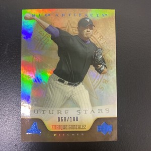 2005 UD MLB Artifacts Enrique Gonzalez Card 221 # /100