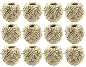 12 x 301 Corde de costura de lino pulido 800 gramos Bola Hilo de coser natural 3 mm - Imagen 1 de 6