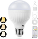 LAMPLIFE 2600Mah Rechargeable Light Bulbs with Remote, Emergency Battery Powered