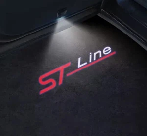 Ford ST Line Fiesta Focus Welcome / Puddle Lights LED Wireless Red & White x2 - Picture 1 of 4