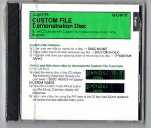 Promo Sony CD Pro CUSTOM FILE Demonstration Disc 1987 Japan YEDS-34 TOTO Journey - Picture 1 of 2