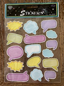 Word Bubble Caption Stickers Papercraft Planner Supply Scrapbook Craft - Picture 1 of 1
