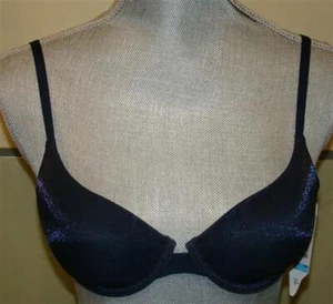 NWT Donna Karan 32C DK Essentials Shimmer Chiffon Demi Bra 453131 Blue 97016 - Picture 1 of 4